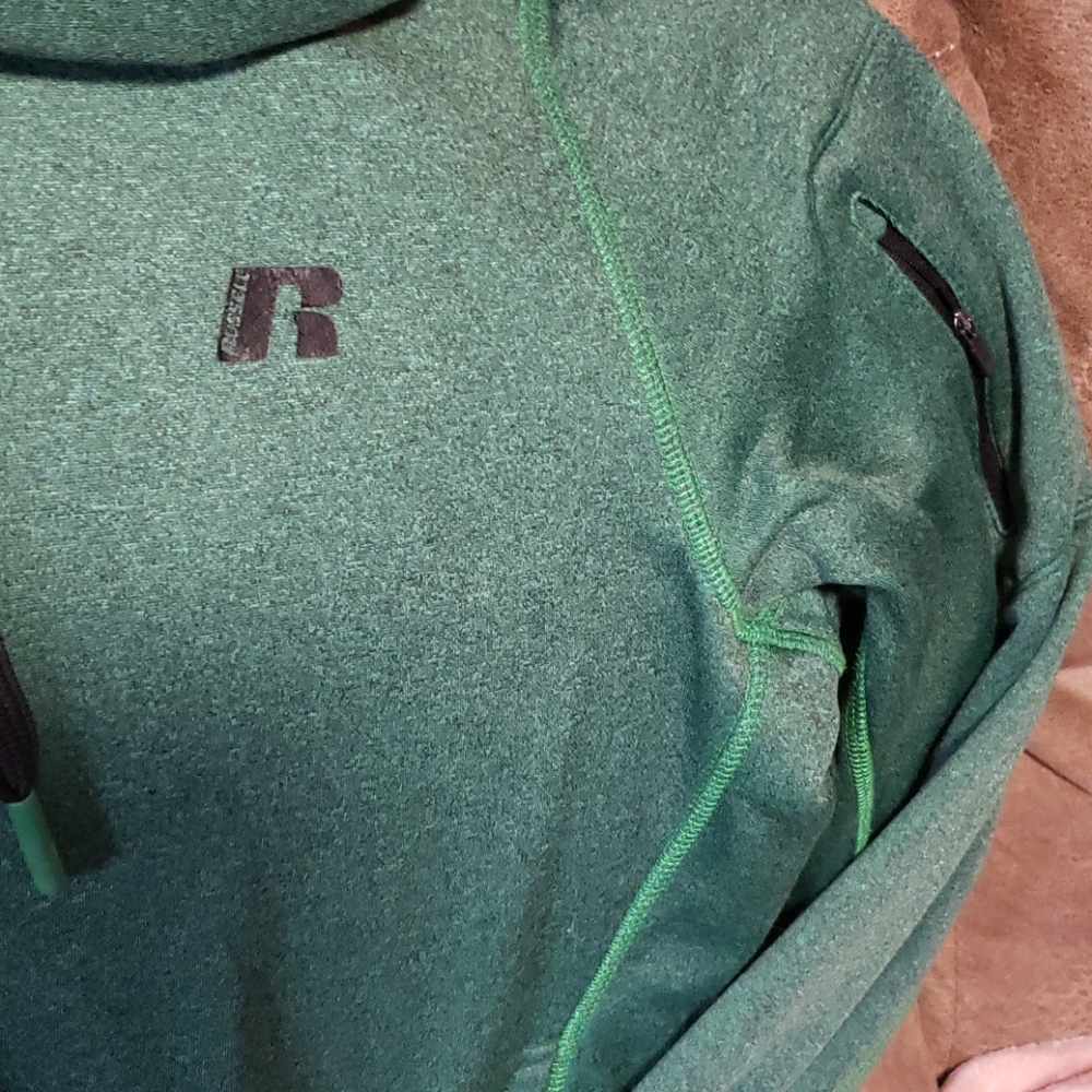 Russell Green Hoodie Size Medium - Picture 6 of 9